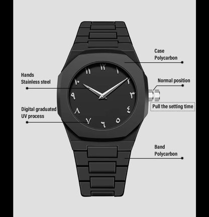 Aura Watch – Obsidian Black | A Statement in Every Second / limited premium edition