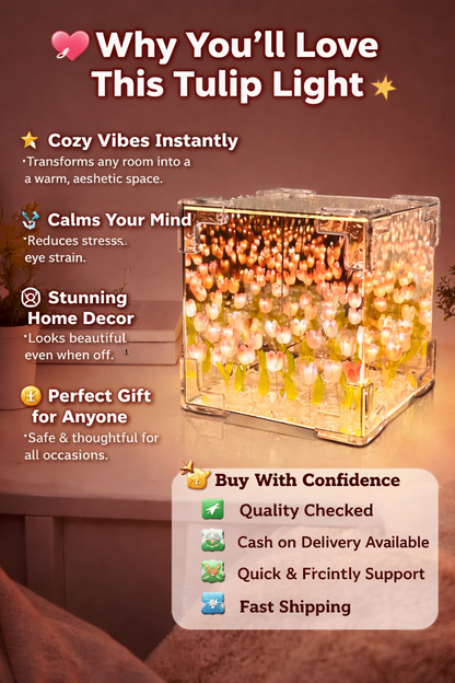 Forever Tulip lamp 🌷 A Gentle Glow of Love "limited time deal" (valentine day offer💖)